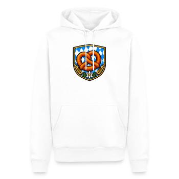 Bayern Brezel - Männer Premium Bio Hoodie - Weiß - Vorne - Nico (187cm)
