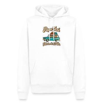 Papa-Taxi Fahrten bis 23 Uhr - Männer Premium Bio Hoodie - Weiß - Vorne - Nico (187cm)