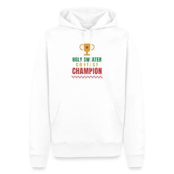 Ugly Sweater Contest Champion – Christmas - Männer Premium Bio Hoodie - Weiß - Vorne - Nico (187cm)
