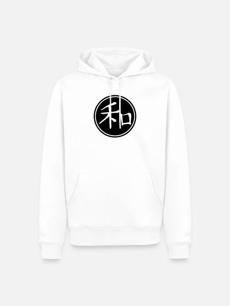 Peace - chinese sign - Men’s Premium Organic Hoodie - white