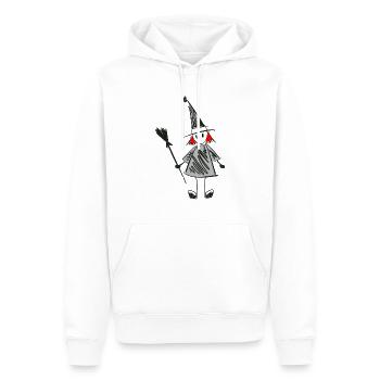 Design de sorcière stylisé - Sweat à capuche Premium bio Homme - blanc - Devant - Nico (187cm)