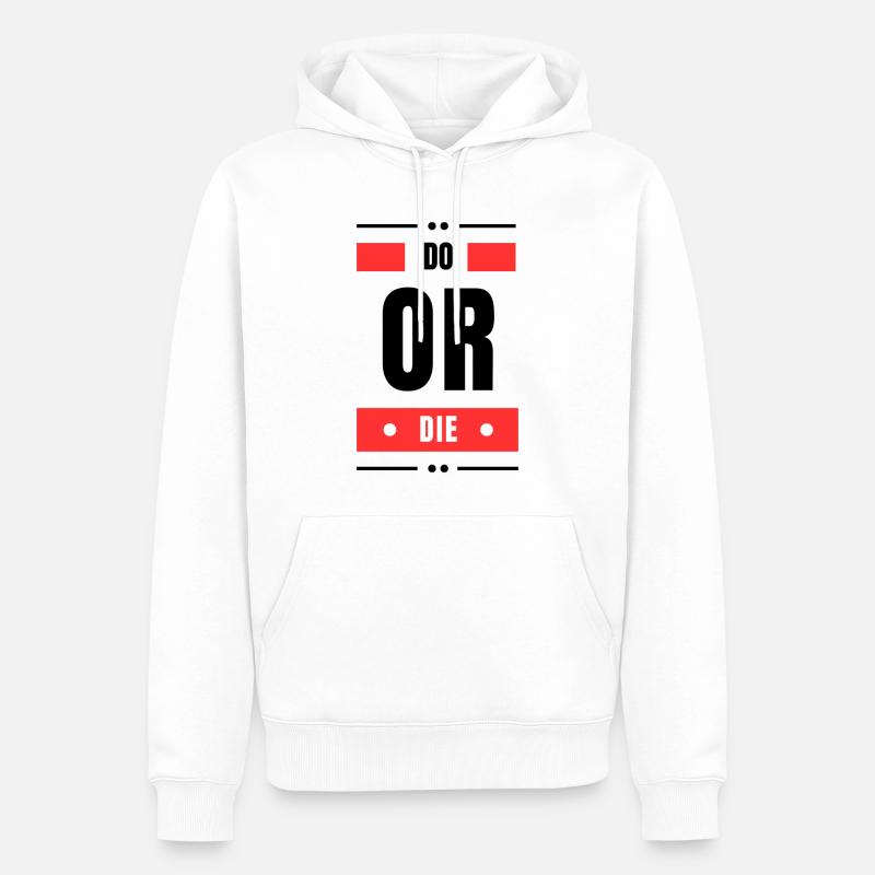 Tun oder Sterben - Männer Premium Bio Hoodie - Weiß