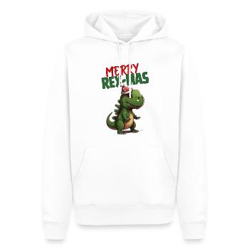 Joyeux Rex-Mas - Sweat à capuche Premium bio Homme - blanc - Devant - Nico (187cm)
