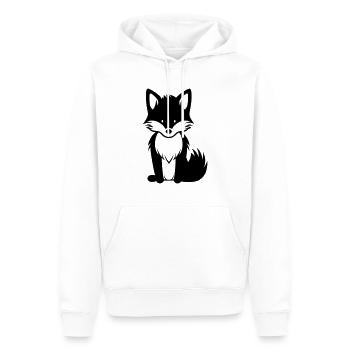 Renard - Sweat à capuche Premium bio Homme - blanc - Devant - Nico (187cm)