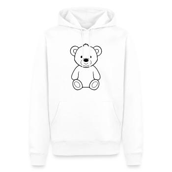Ours en peluche - Sweat à capuche Premium bio Homme - blanc - Devant - Nico (187cm)