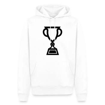 trophée - Sweat à capuche Premium bio Homme - blanc - Devant - Nico (187cm)