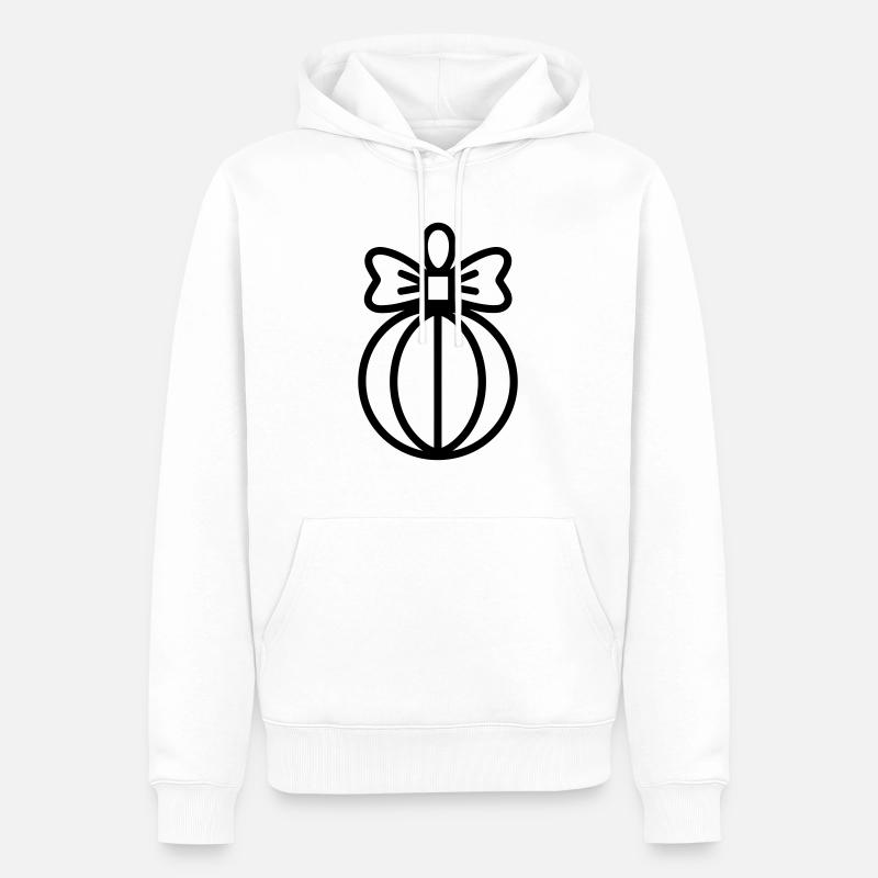 Weihnachtskugel - Männer Premium Bio Hoodie - Weiß