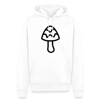 Champignon - Sweat à capuche Premium bio Homme - blanc - Devant - Nico (187cm)