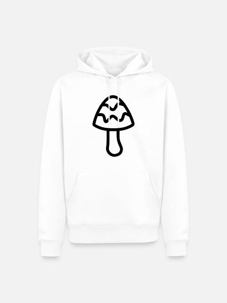 Mushroom - Men’s Premium Organic Hoodie - white