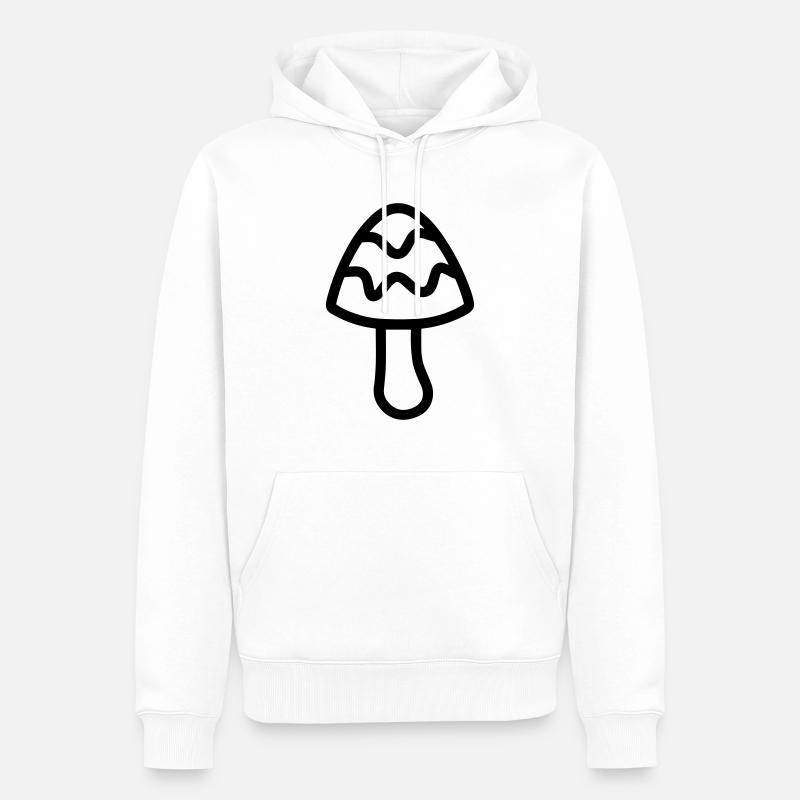 Pilz - Männer Premium Bio Hoodie - Weiß