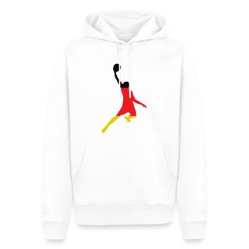 Basketball Win Allemagne - Sweat à capuche Premium bio Homme - blanc - Devant - Nico (187cm)