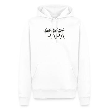 Hab dich lieb PAPA - Männer Premium Bio Hoodie - Weiß - Vorne - Nico (187cm)
