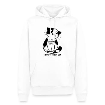 Katzenspruch Zitat Grafik - Männer Premium Bio Hoodie - Weiß - Vorne - Nico (187cm)