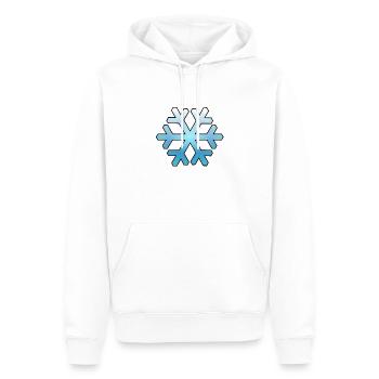 Schneeflocke - Männer Premium Bio Hoodie - Weiß - Vorne - Nico (187cm)