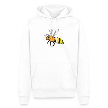 abeille - Sweat à capuche Premium bio Homme - blanc - Devant - Nico (187cm)