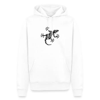 lezard - Sweat à capuche Premium bio Homme - blanc - Devant - Nico (187cm)