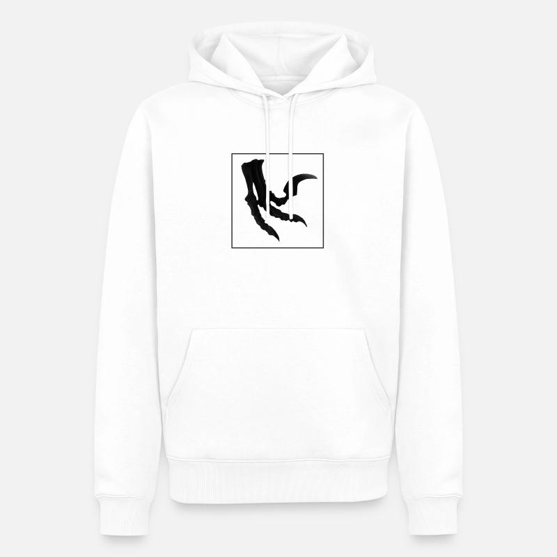 Griffe d’Utharaptor - Sweat à capuche Premium bio Homme - blanc