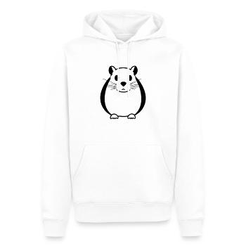 Hamster - Männer Premium Bio Hoodie - Weiß - Vorne - Nico (187cm)