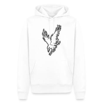 Crow - Sweat à capuche Premium bio Homme - blanc - Devant - Nico (187cm)