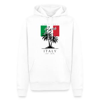 Bari Italien Palmen Flagge Reise Souvenir - Männer Premium Bio Hoodie - Weiß - Vorne - Nico (187cm)