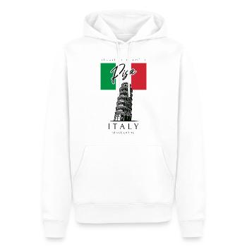 Pisa Schiefer Turm Italien Flagge Reise Souvenir - Männer Premium Bio Hoodie - Weiß - Vorne - Nico (187cm)