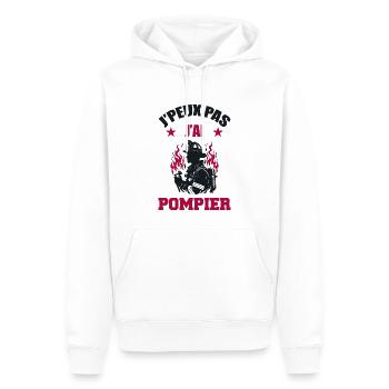 Ich kann keinen Feuerwehrmann haben - Männer Premium Bio Hoodie - Weiß - Vorne - Nico (187cm)