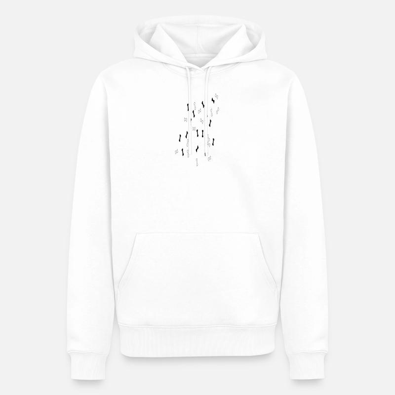 Hundeknochen - Männer Premium Bio Hoodie - Weiß