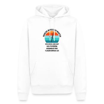 Segelflieger Segelfliegen Segelflugzeug Fliegen - Männer Premium Bio Hoodie - Weiß - Vorne - Nico (187cm)
