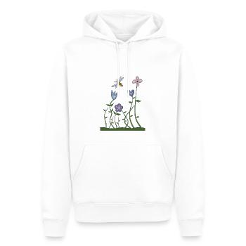 Lebende Blumen wiese - Männer Premium Bio Hoodie - Weiß - Vorne - Nico (187cm)