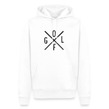 Golf - Männer Premium Bio Hoodie - Weiß - Vorne - Nico (187cm)