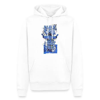 Mec, chill, j’ai eu ça - Sweat à capuche Premium bio Homme - blanc - Devant - Nico (187cm)