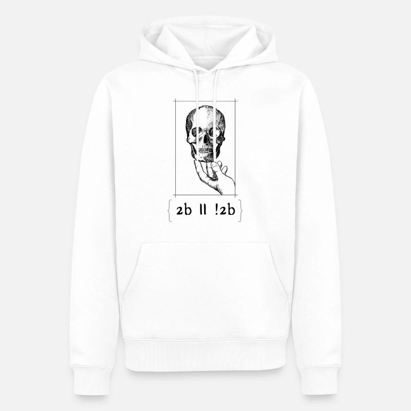 Sein oder nicht sein - Männer Premium Bio Hoodie - Weiß