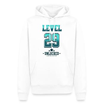Level 29 Unlocked – Gamer's Birthday - Men’s Premium Organic Hoodie - white - Front - Nico (187cm)