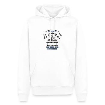 Stiefsohn und Stiefvater Team Papa Vater Sohn - Männer Premium Bio Hoodie - Weiß - Vorne - Nico (187cm)