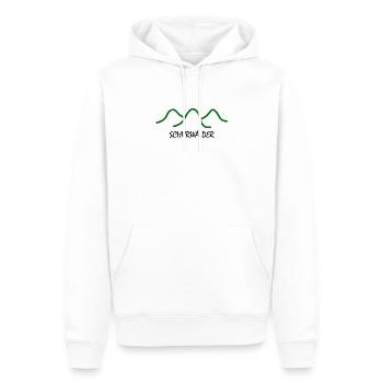 Schurwälder farbig freigestellt - Männer Premium Bio Hoodie - Weiß - Vorne - Nico (187cm)