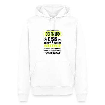 Fußball Fan Fussballverein Dortmund - Männer Premium Bio Hoodie - Weiß - Vorne - Nico (187cm)