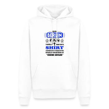 Fußball Fan Fussballverein Berlin - Männer Premium Bio Hoodie - Weiß - Vorne - Nico (187cm)