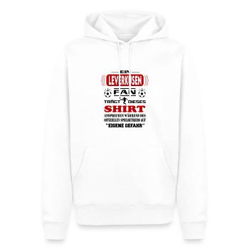 Fußball Fan Fussballverein Leverkusen - Männer Premium Bio Hoodie - Weiß - Vorne - Nico (187cm)