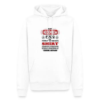 Fußball Fan Fussballverein Heidenheim - Männer Premium Bio Hoodie - Weiß - Vorne - Nico (187cm)