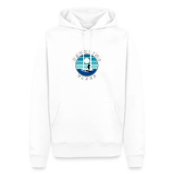 Paddling Vibes -retro- Paddle Boarder - Men’s Premium Organic Hoodie - white - Front - Nico (187cm)