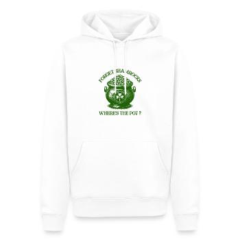 Vergiss Kleeblätter Wo ist der Topf Lustiger irischer Humor - Männer Premium Bio Hoodie - Weiß - Vorne - Nico (187cm)