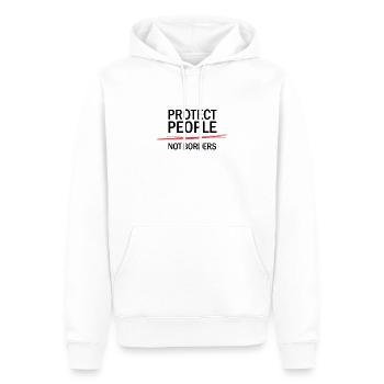 Personne n’est illégal - Sweat à capuche Premium bio Homme - blanc - Devant - Nico (187cm)