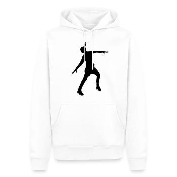 Eiskunstläuferin in stabiler Pose - Männer Premium Bio Hoodie - Weiß - Vorne - Nico (187cm)