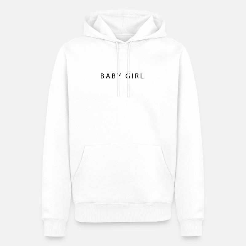 FILLE DE BÉBÉ - Sweat à capuche Premium bio Homme - blanc