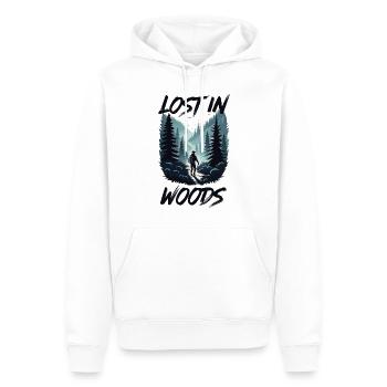 Lost in Wood Travel in the Forest - Männer Premium Bio Hoodie - Weiß - Vorne - Nico (187cm)