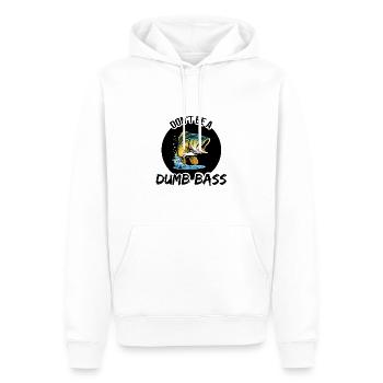 Ne soyez pas un achigan stupide - Perchoir - Sweat à capuche Premium bio Homme - blanc - Devant - Nico (187cm)
