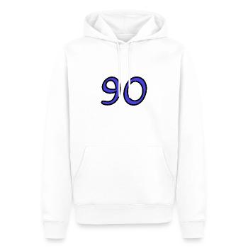 ANNIVERSARY. HAPPY BIRTHDAY. HAPPY BIRTHDAY - Men’s Premium Organic Hoodie - white - Front - Nico (187cm)