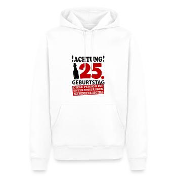 25 Geburtstag Besoffen Alkohol Jahre - Männer Premium Bio Hoodie - Weiß - Vorne - Nico (187cm)