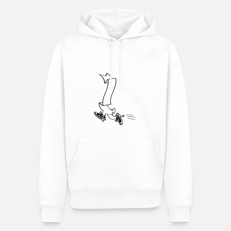 Banner Men | Vector-Graphic - Männer Premium Bio Hoodie - Weiß