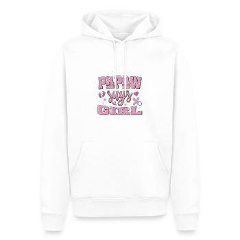 Papaw dit fille grossesse annonce fête de bébé - Sweat à capuche Premium bio Homme - blanc - Devant - Nico (187cm)